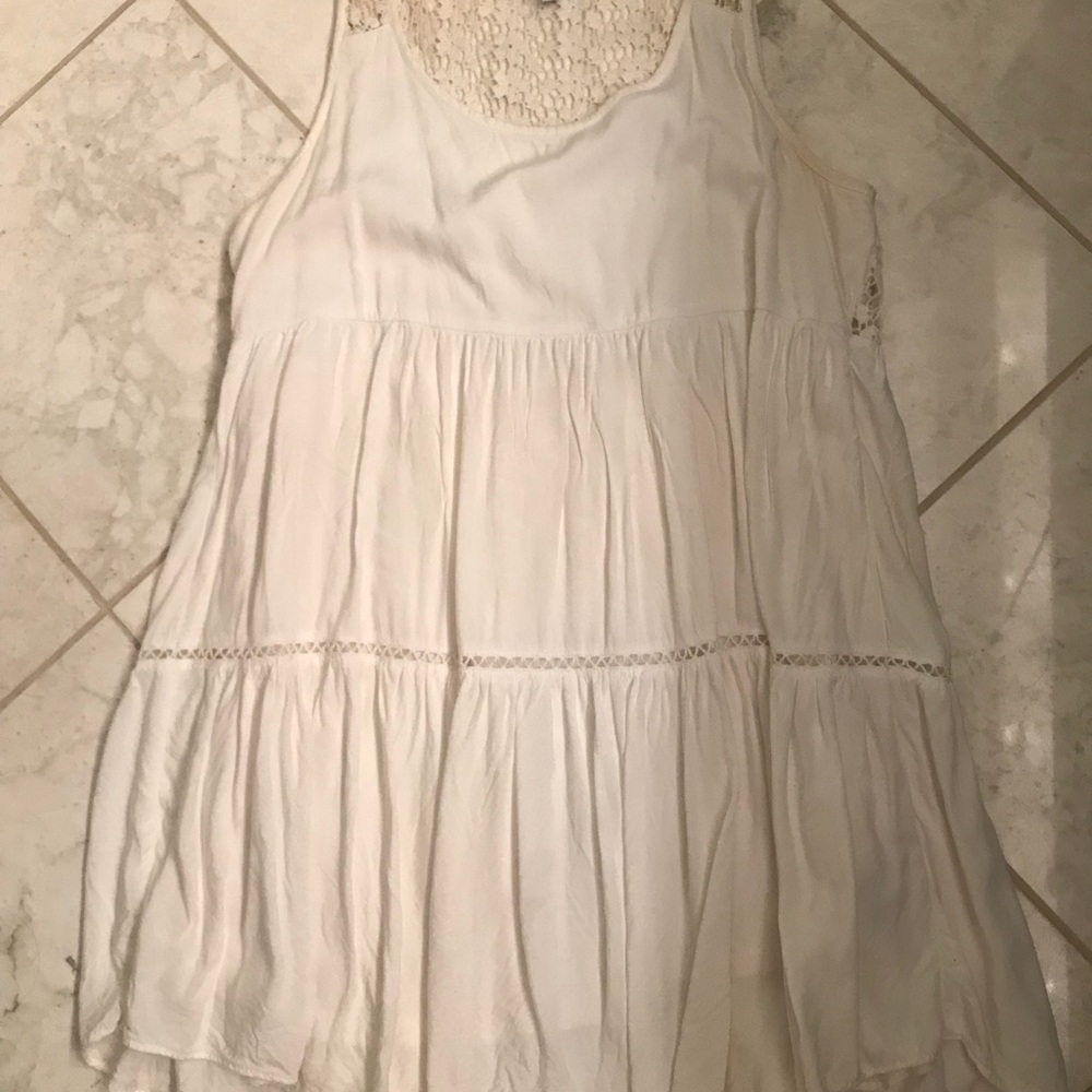White American Eagle embroidered dress baby doll